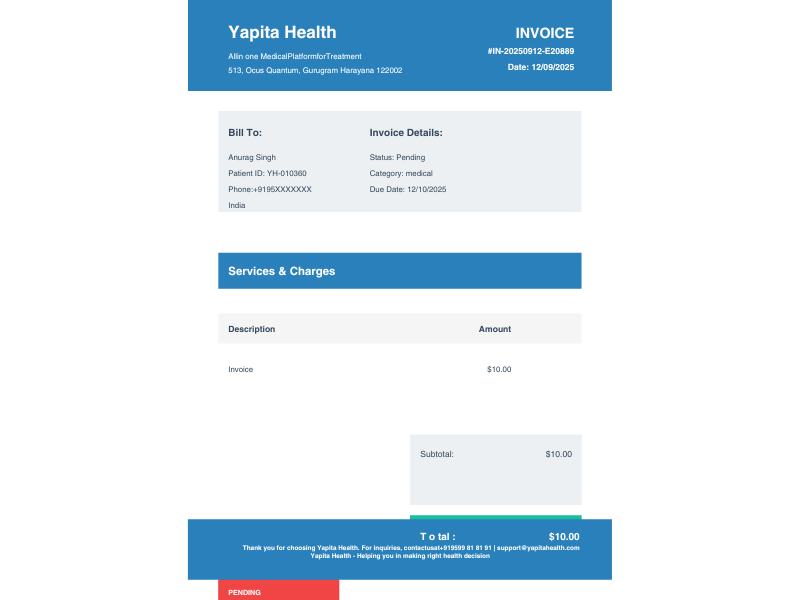 Invoice PDF with Branding and Tax demo