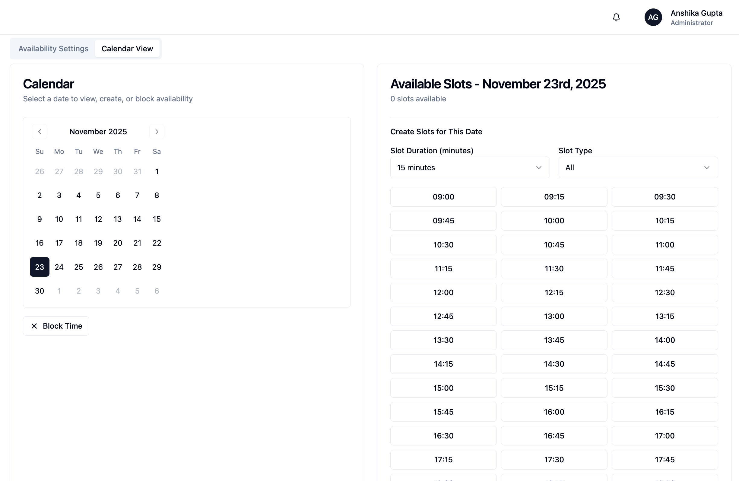 Multi-calendar Management demo